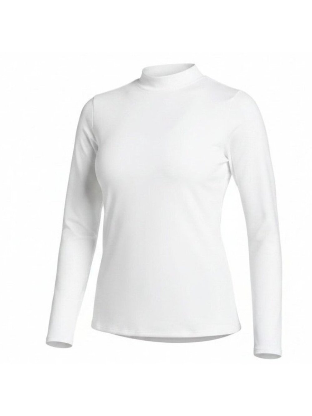 DSG Womens MediumCold Weather Compression Mock Neck Shirt White NEW Athleisure